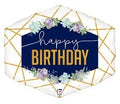 Geo Navy Birthday 30" - (Single Pack). 35851 - FestiUSA