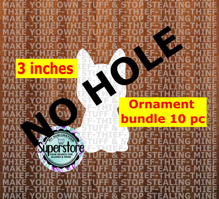 German Shepherd - withOUT hole - Ornament Bundle Price