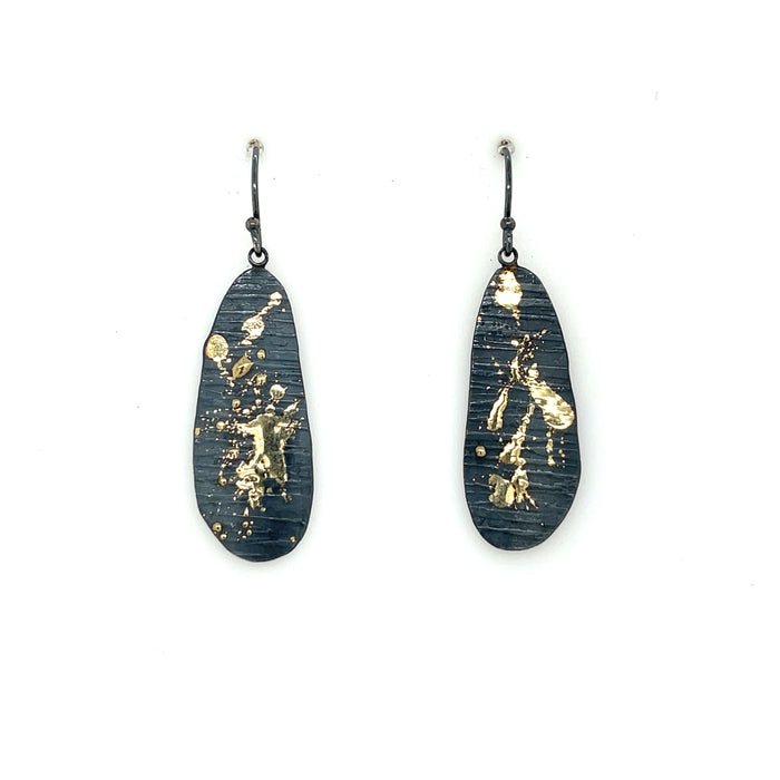 Gilded Splatter Small Organic Earrings