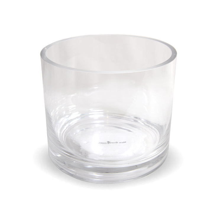 Wholesale Glass Cylinder Vase for Faux Flowers Indoor 6 Inches Tall 7 Inches Diameter - New Growth Designs