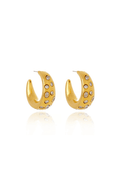 Gold and Crystal Earrings - Mildred Hoit