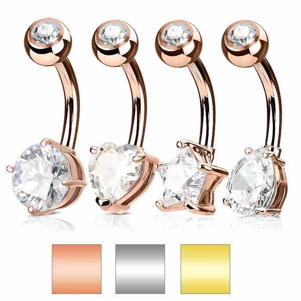 IP Gem Belly Bar 14G-My Body Piercing Jewellery