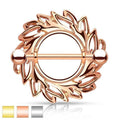 Gold Plated Swirling Nipple Shield 14G