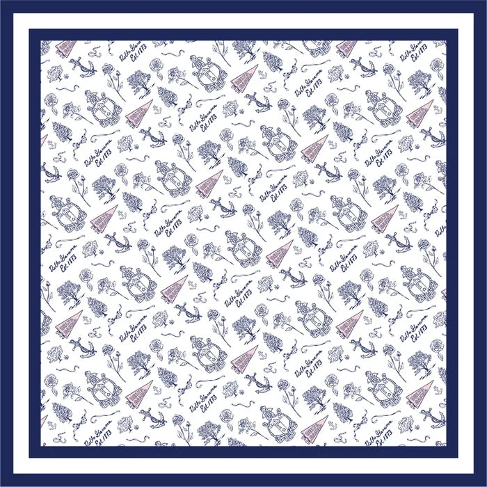 Greek Toile Silk Scarve- Delta Gamma