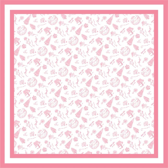 Greek Toile Silk Scarve- Delta Zeta