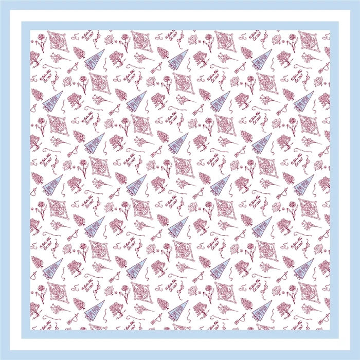 Greek Toile Silk Scarve- Pi Beta Phi