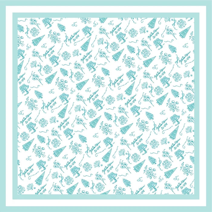 Greek Toile Silk Scarve- Zeta Tau Alpha