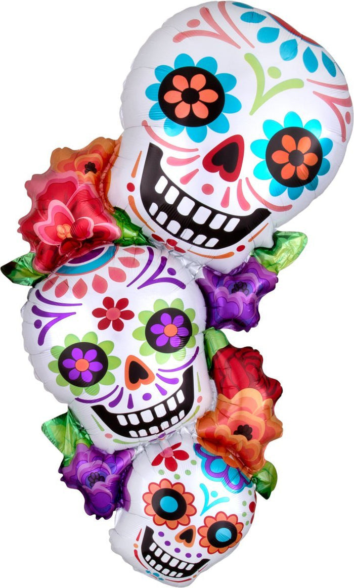 Halloween Stacking Sugar Skulls 38" - (Single Pack). 3815201 - FestiUSA