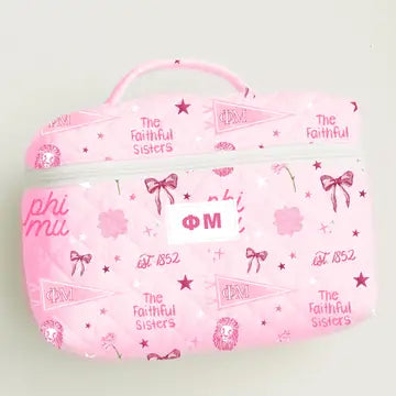 Handled Toiletry Bag- Phi Mu