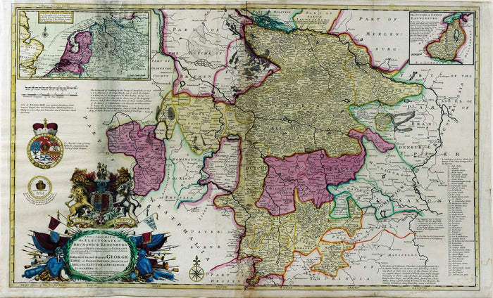 Herman Moll,  A New and Exact Map of the Electorate of Brunswick-Lunenburg. 1722