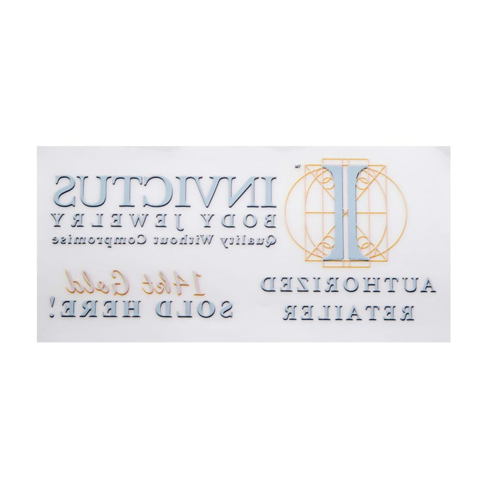 Invictus 14Kt Gold Window Cling