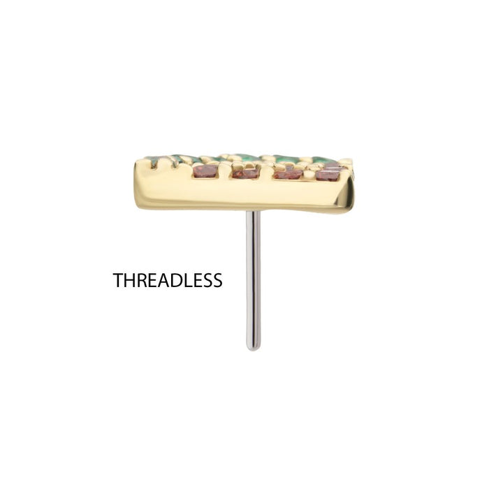 Invictus 14Kt Yellow Gold Threadless Watermelon Slice Top