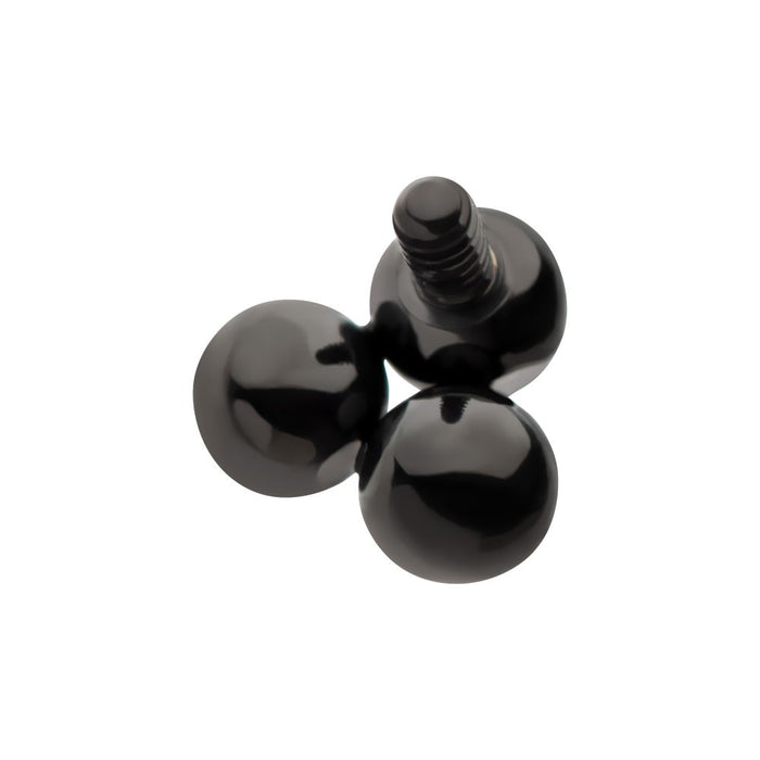 Invictus Black PVD Titanium Internally Threaded Trinity Ball Top