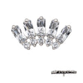 Invictus Titanium Internally Threaded Prong Set Baguette & Round Gem Fan Shape 5-Cluster Top