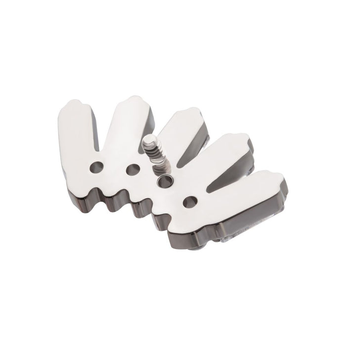 Invictus Titanium Internally Threaded Prong Set Baguette & Round Gem Fan Shape 5-Cluster Top