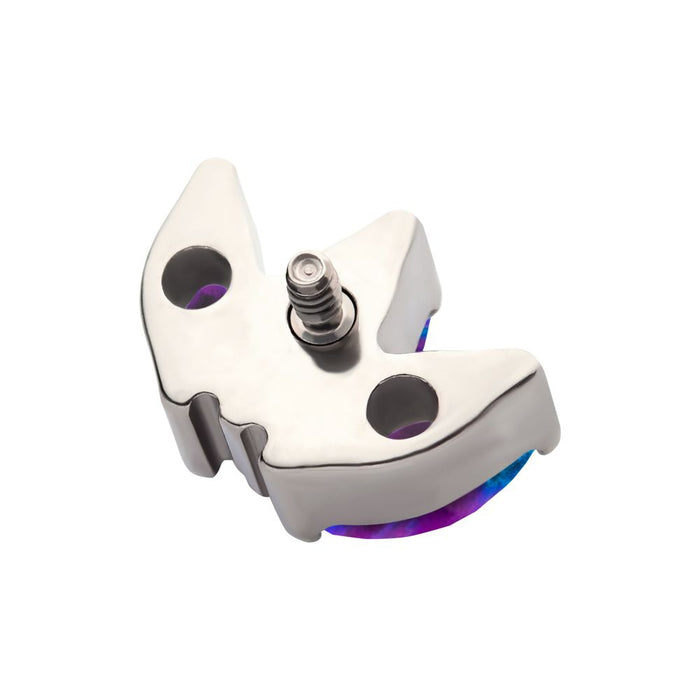 Invictus Titanium Internally Threaded with Prong Set Marquise Opal 3-Cluster Top