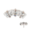 Invictus Titanium Threadless Prong Set Trapezoid CZ 3-Cluster Top