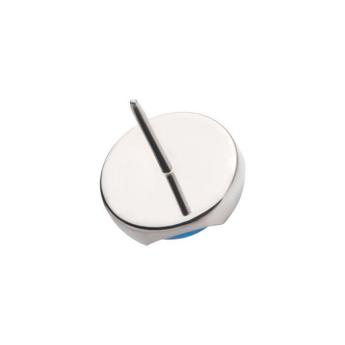 Invictus Titanium Threadless with Prong Set Semi-Bezel Opal Low Profile Top