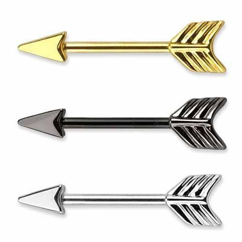 IP Arrow Nipple Bar 14G-My Body Piercing Jewellery