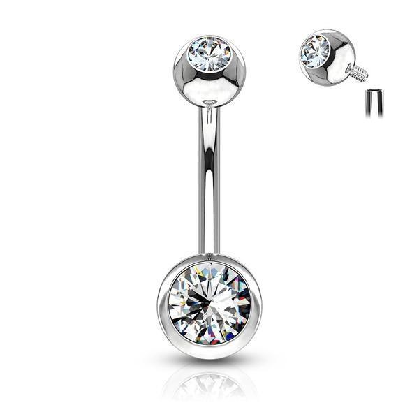 I.T. Gem Belly Bar 14G-My Body Piercing Jewellery