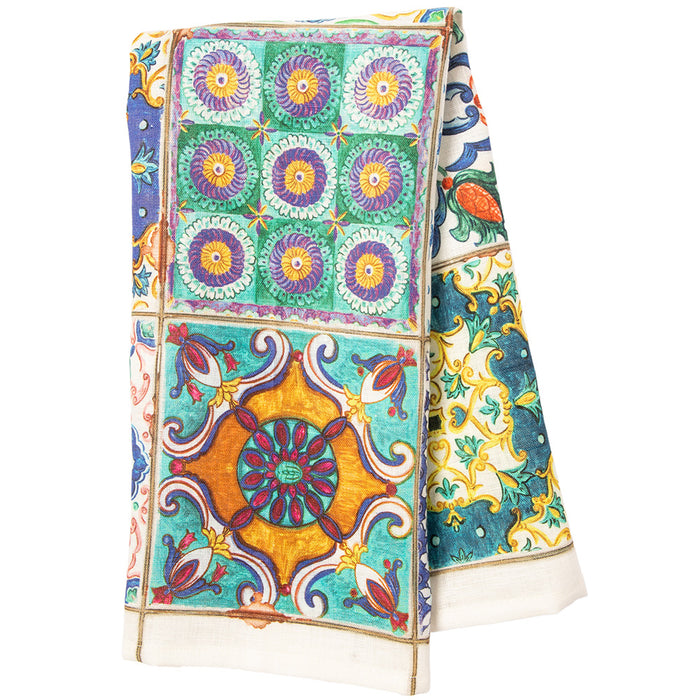 A Tea Towel of Italian Tiles