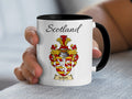Jackson Scottish family crest accent mug with Scotland above the coat of arms design