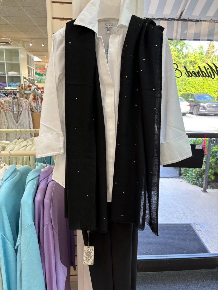 Janavi Black Seabed Splendor Shawl - Mildred Hoit