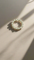 Kenneth Jay Lane 14mm Light Cultura Pearl Stretch Bracelet - Mildred Hoit