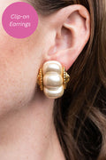 Kenneth Jay Lane Cultura Pearl Shrimp Clip Earrings - Mildred Hoit