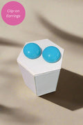 Kenneth Jay Lane Large Round Turquoise Earrings - Mildred Hoit