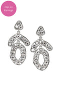 Kenneth Jay Lane Triangle and Circle Crystal Earrings - Mildred Hoit