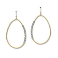 Large Beaded Ridge Ovid Earring (E1564) - DanaReedDesigns