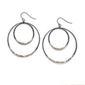 Large Double Satin, Shiny Eclipse Earrings E1628 - DanaReedDesigns