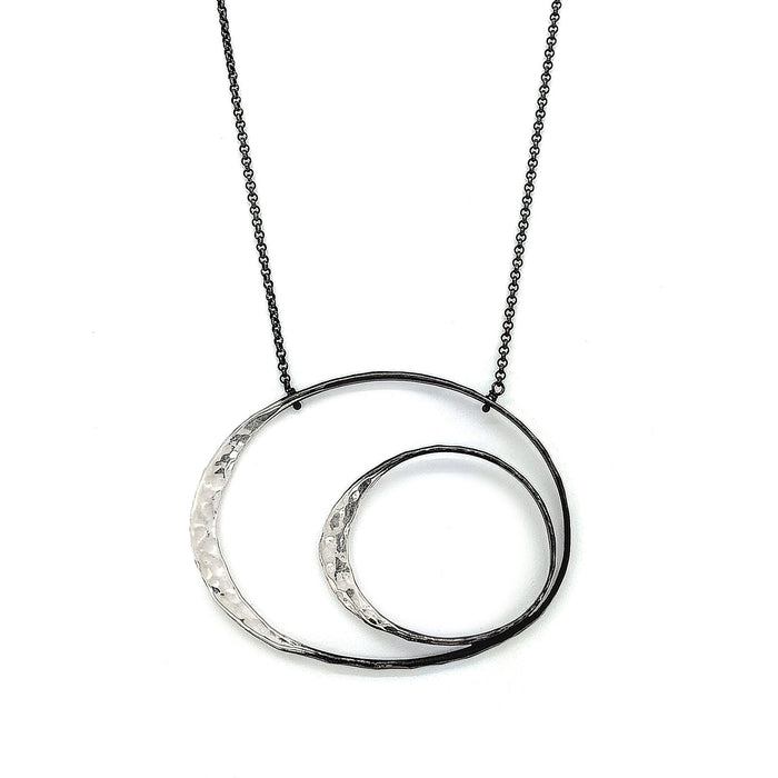 Double Satin Shiny Eclipse Necklace N1736 - DanaReedDesigns