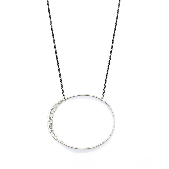 Large Satin Shiny Eclipse Necklace N1735 - DanaReedDesigns