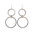 Large Lined Harmony Hoops Earrings (E1768) - DanaReedDesigns