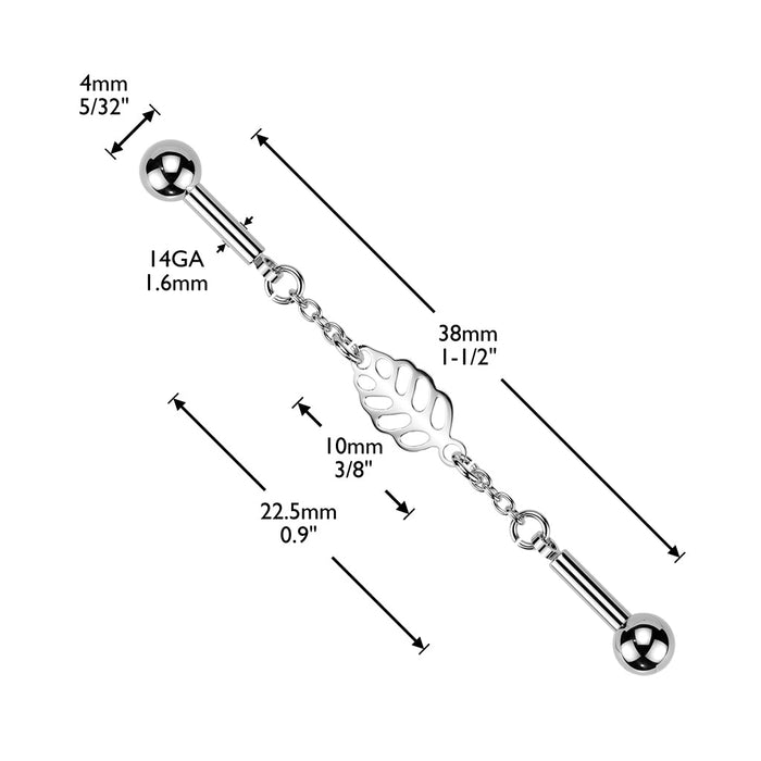 Leaf Connector Industrial Bar 14G