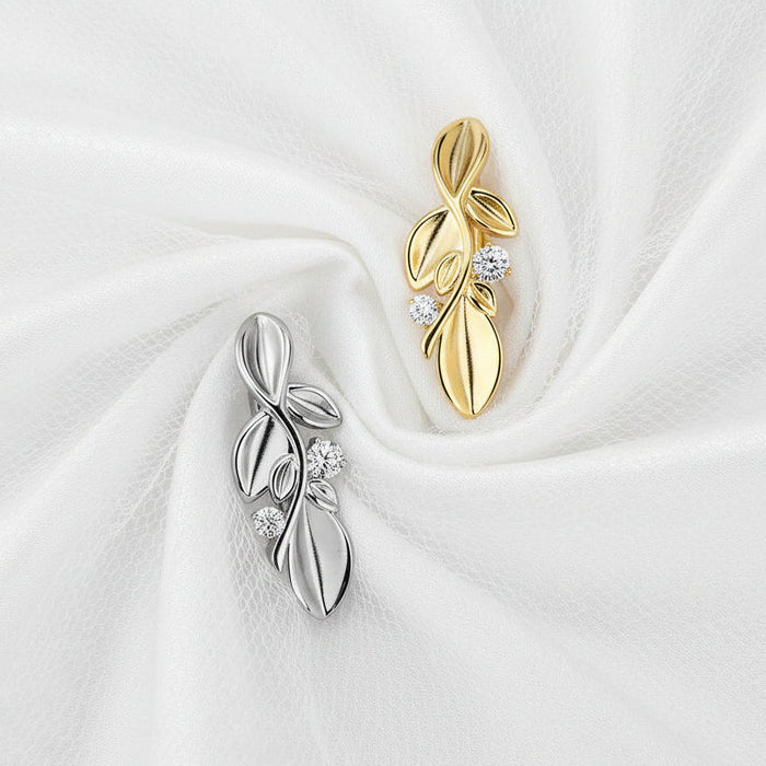 Leaves Hinged Belly Bar 14G
