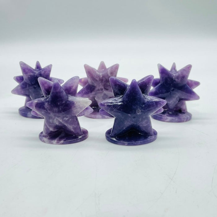 Lepidolite Stand Starfish Carving Wholesale -Wholesale Crystals