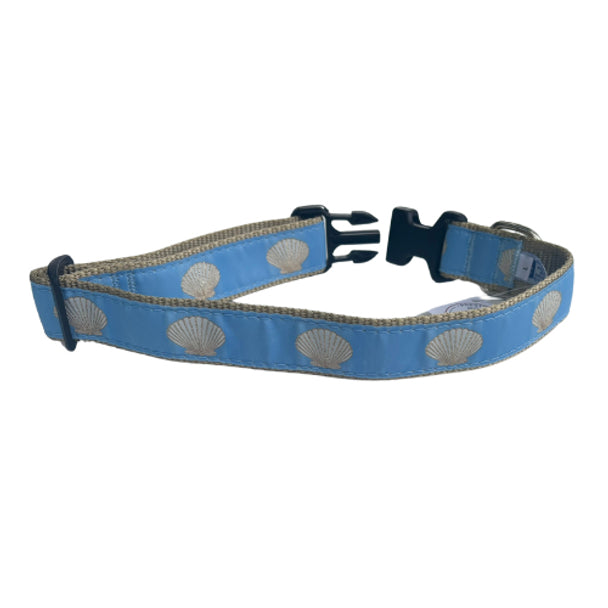 Light Blue Scallop Dog Collar in Small - Mildred Hoit