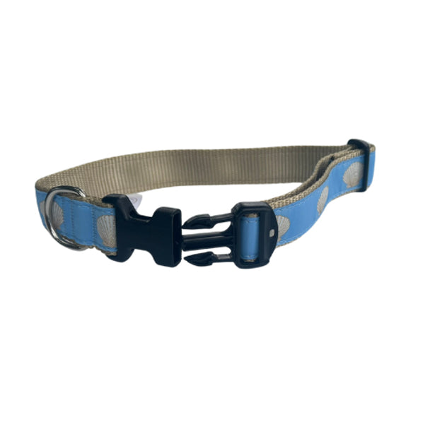 Light Blue Scallop Dog Collar in X-Large - Mildred Hoit