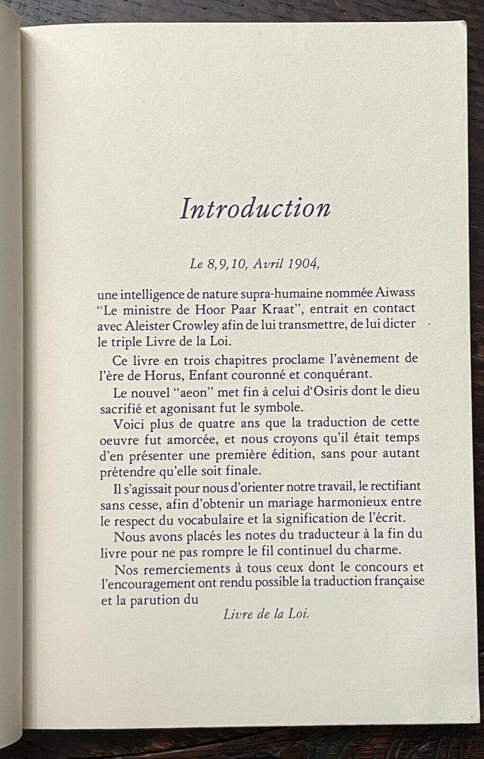 LIVRE DE LA LOI - 1st Ltd Ed, 1975 - ALEISTER CROWLEY - BOOK OF THE LAW, THELEMA