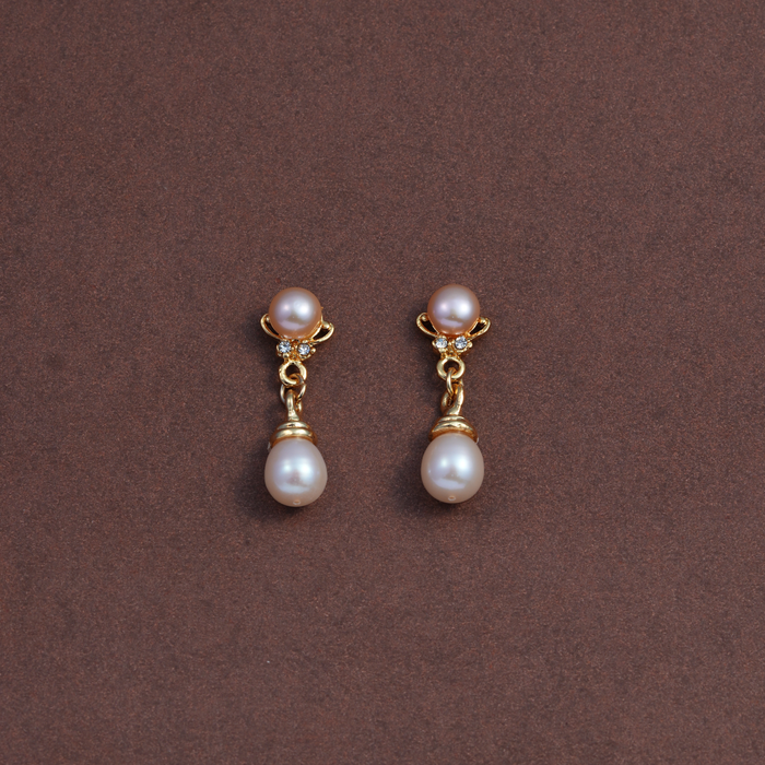 Luxe Freshwater Pink Pearl & CZ Dangles