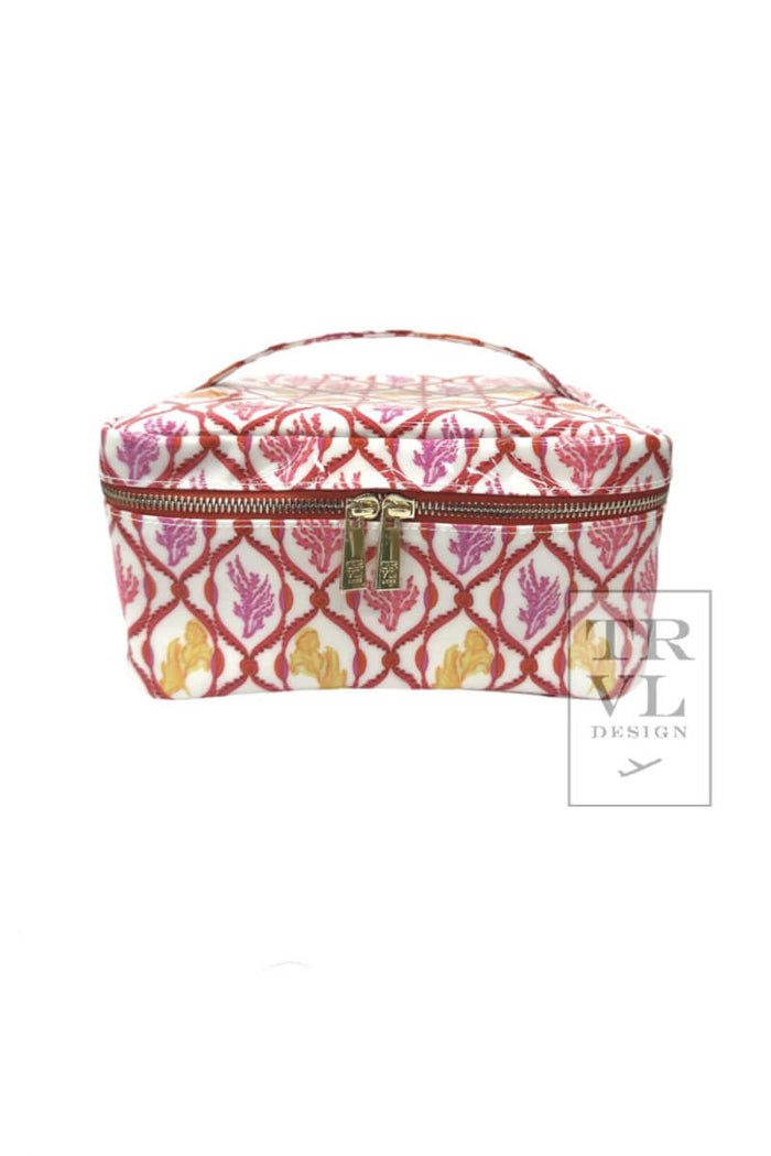 Luxe Gloss Top Handle Organizer in Red Coral - Mildred Hoit