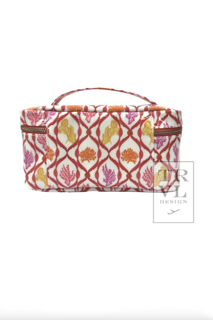 Luxe Gloss Top Handle Organizer in Red Coral - Mildred Hoit