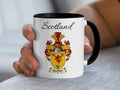 MacNair Scottish family crest accent mug with Scotland above the coat of arms design