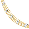 Magnetic Yellow & Silver Ball Chain Bracelet | Washington Diamond