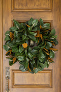 Magnolia Wreath 22" (+Garland)