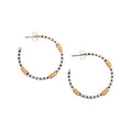 Med Front Facing Bead Hoop with 3 Wraps (E1648) - DanaReedDesigns