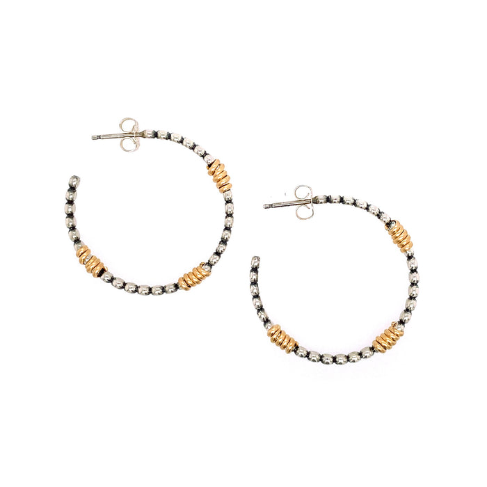 Med Front Facing Bead Hoop with 3 Wraps (E1648) - DanaReedDesigns